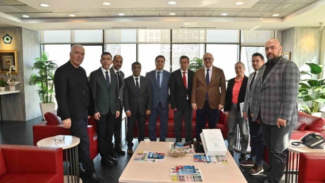 Başkan Ergün'e 2028 Avrupa Üniversite Oyunları bilgilendirmesi