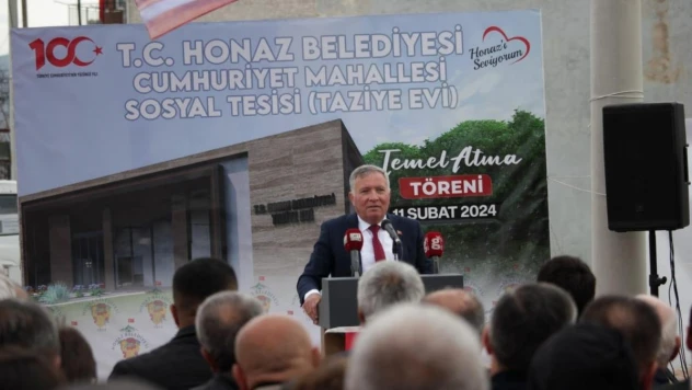 Başkan Kepenek, Honaz'da taziye evinin temelini attı