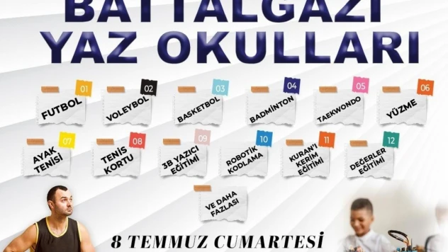 Battalgazi'de yaz spor okulları başlıyor