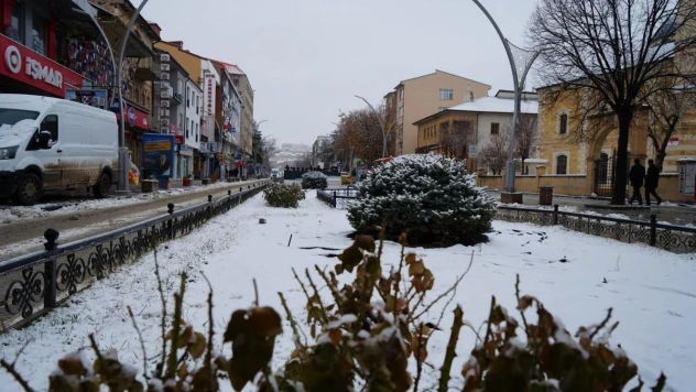 Bayburt'ta kar yağışı