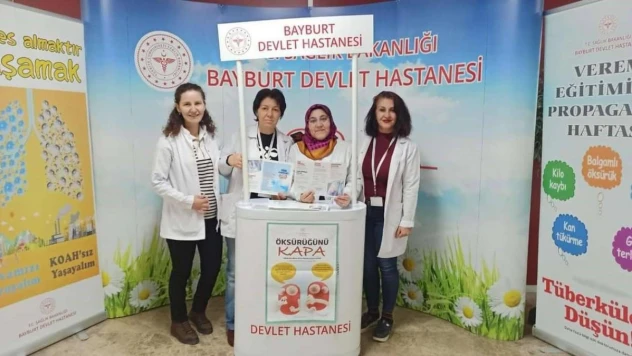 Bayburt'ta vatandaşlar verem hakkında bilgilendirildi