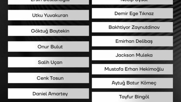 Beşiktaş'ın Lugano maçı kamp kadrosu açıklandı