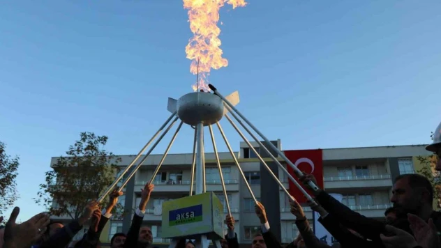 Bozova'da doğalgazın ilk meşalesi yakıldı