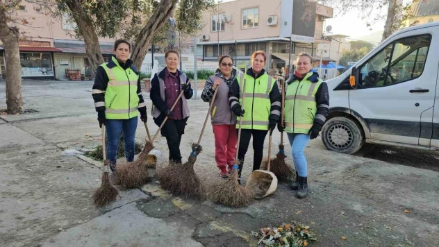 Buharkent'in temizliği kadınlara emanet
