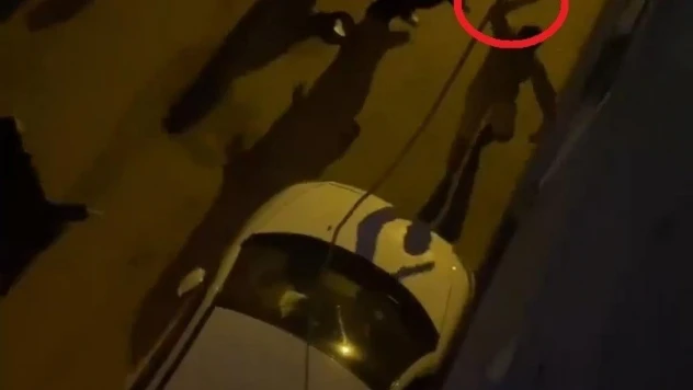 Bursa'da aileler arasındaki palalı kavga kamerada