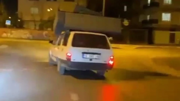 Bursa'da tehlikeli taşımacılık kamerada