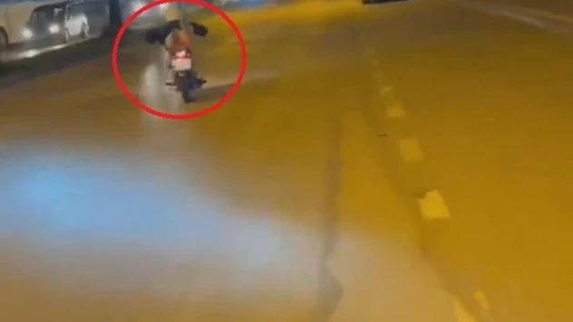 Bursa'da tehlikeli yolculuk kamerada