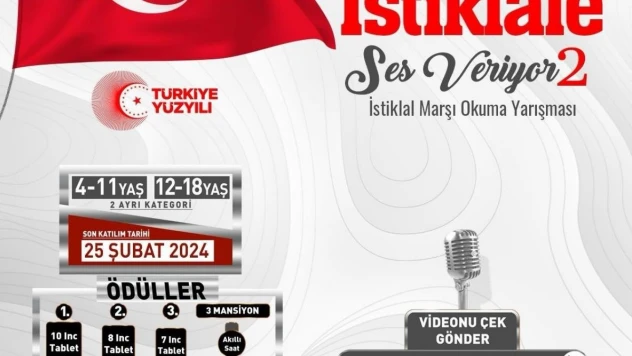 Büyükşehir KAYMEK'ten 2'nci İstiklal Marşı Okuma Yarışması