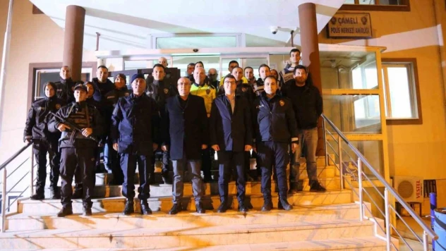 Çameli protokolü görevi başındaki personelleri yalnız bırakmadı