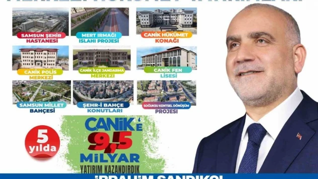 Canik'e 5 yılda yaklaşık 10 milyar liralık kamu yatırımı