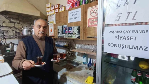 Çay evinde siyaset konuşma yasağı