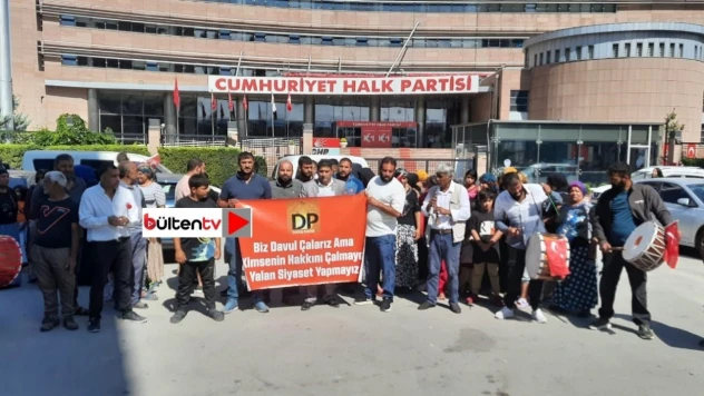 CHP Genel Merkezi önünde davullu, zurnalı eylem