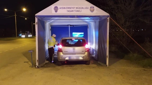 Çine'de sürücüler 'yaşam tüneli' ile bilgilendiriliyor