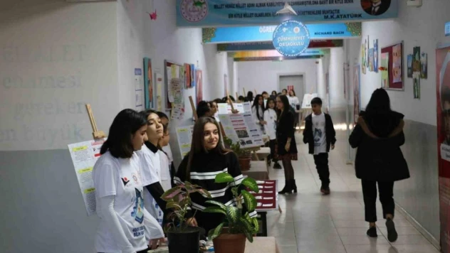Cizre'de öğrenciler bilimsel çalışmalarını sergiledi