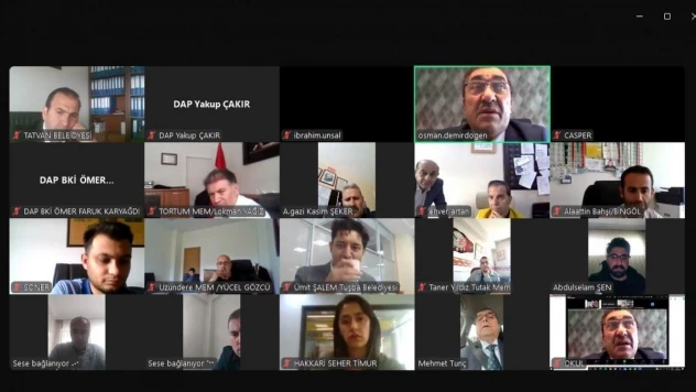DAP ve uygulayıcı kuruluşlarla çevrimiçi toplantı