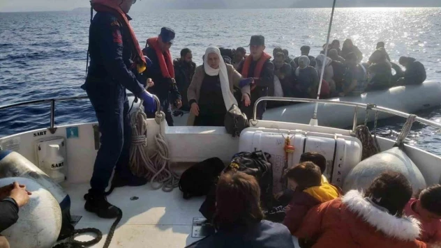 Datça'da 93 düzensiz göçmen kurtarıldı