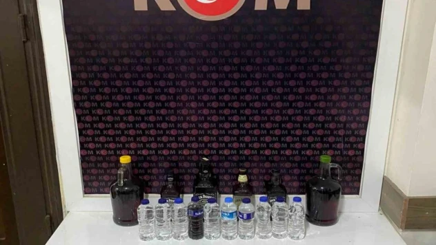 Didim'deki iş yerinde sahte alkol ele geçirildi