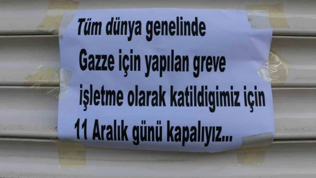 Diyarbakır'da kepenkler Gazze için kapandı