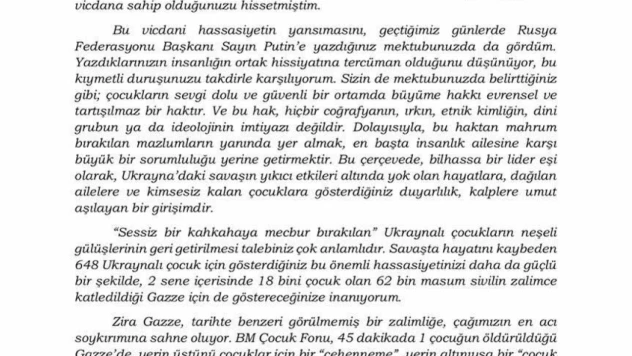 Emine Erdoğan'dan Melania ve Trump'a Gazze için mektup