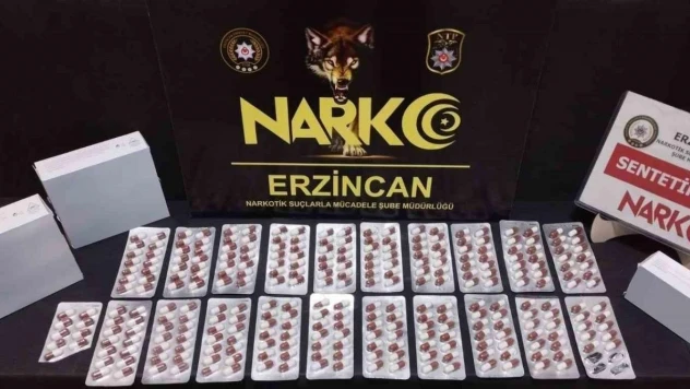 Erzincan'da 285 adet sentetik hap ele geçirildi