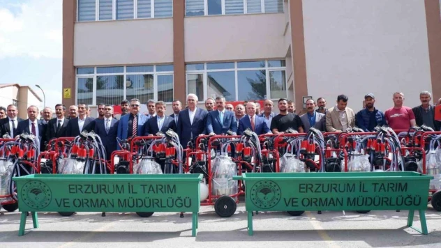 Erzurum'da çiftçiye makine desteği