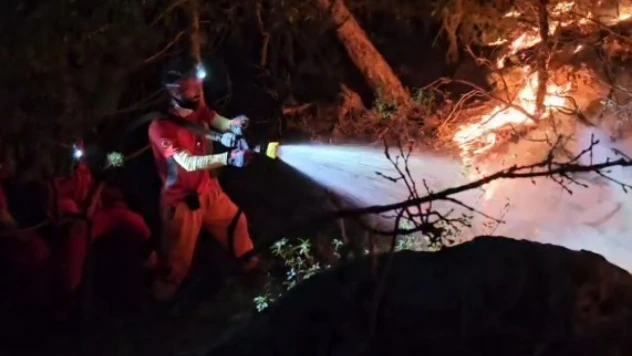 Eskişehir'de orman yangınına karadan müdahale sürüyor