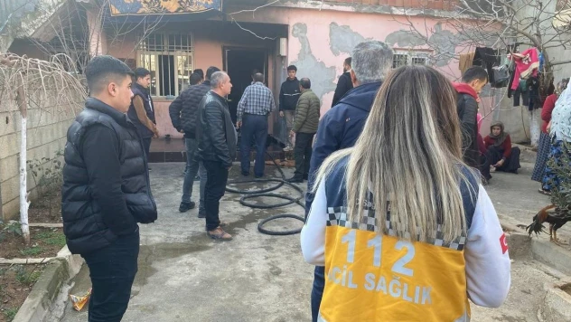 Evde çıkan yangın korkuttu