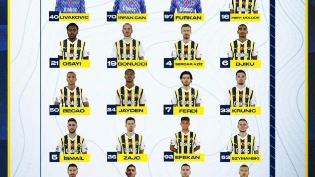 Fenerbahçe'nin kamp kadrosu belli oldu
