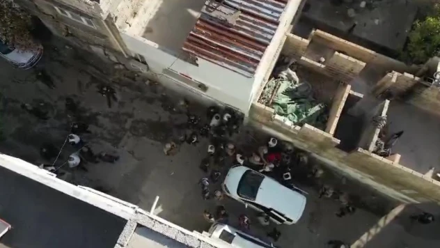 Gaziantep'te film sahnelerini aratmayan operasyon dron kamerasında