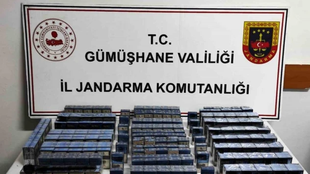 Gümüşhane'de jandarma ekiplerinin yaptığı operasyonda çok sayıda kaçak tütün ürünü ele geçirildi