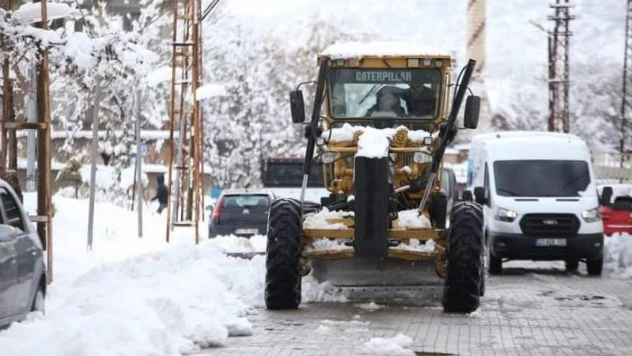 Güroymak'ta kar yağışı