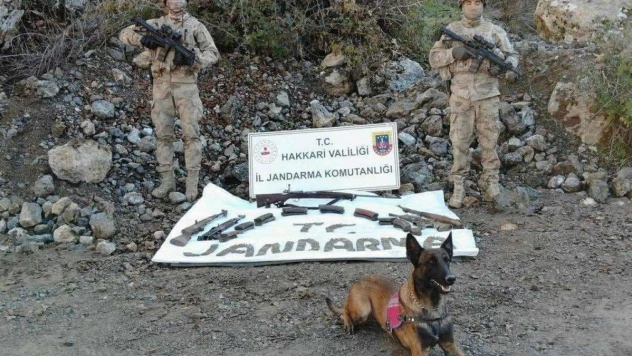 Hakkari kırsalında silah ele geçirildi