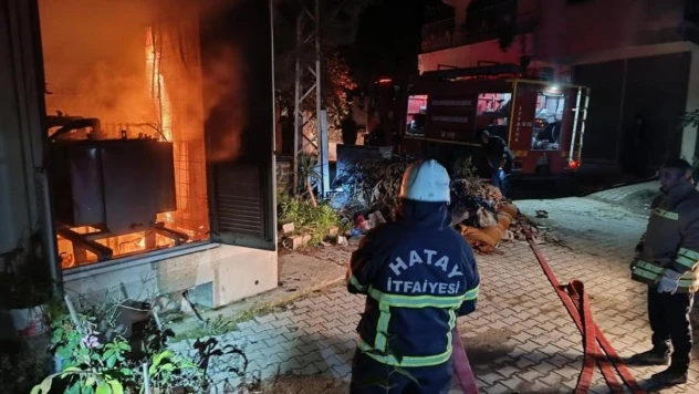 Hatay'da trafo yangını çıktı