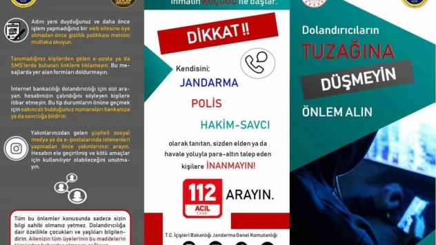 Jandarma'dan vatandaşa dolandırıcılık yöntemlerine karşı bilgilendirme