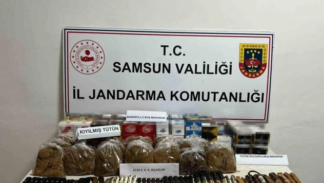 Jandarma tütün mamulleri ele geçirdi