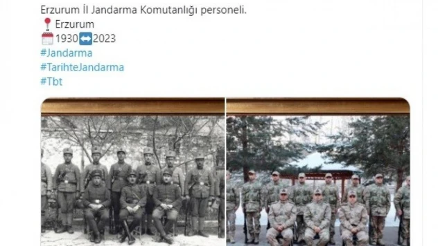 Jandarmadan duygu dolu paylaşım