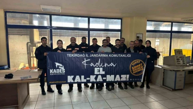 Jandarmadan fabrikada KADES tanıtımı