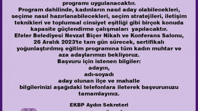 Kadın Muhtarlar Akademisi başlıyor