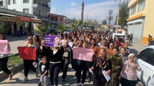 Kadınlar öldürülen Mervegül için yürüdü