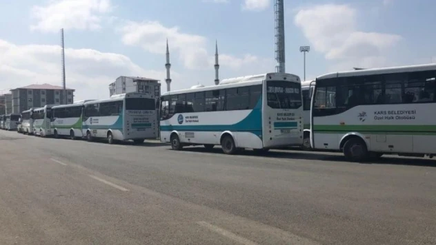 Kars'ta vatandaşlar dolmuş fiyatlarına tepkili