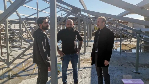 Kaymakam Maslak, Hükümet Konağı inşaatında incelemelerde bulundu