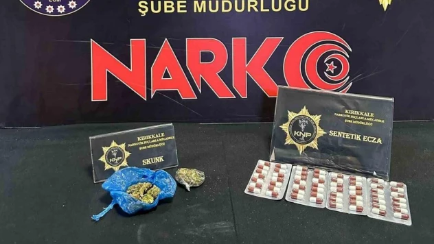 Kırıkkale'de uyuşturucuyla yalanan iki şüpheli gözaltına alındı