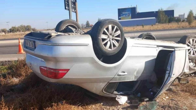 Kontrolden çıkan otomobil takla attı: 1 yaralı