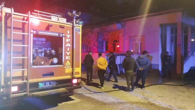 Konya'da ev yangını