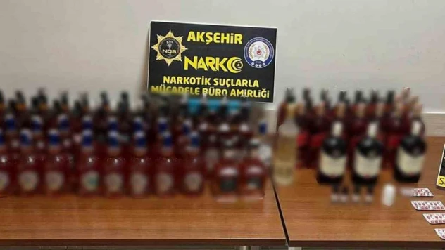 Konya'da kaçak içki ve uyuşturucu operasyonu: 1 tutuklama
