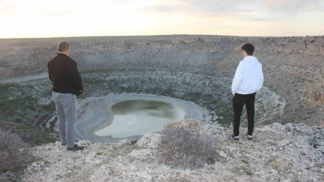 Konya Meyil Obruk Gölü kuraklık nedeniyle kurudu