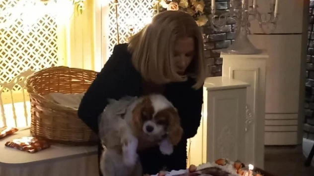 Köpeğinin doğum gününü böyle kutladı