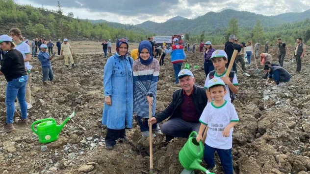 Köyceğiz'de binlerce fidan toprakla buluştu