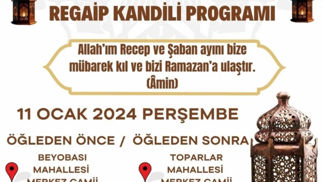 Köyceğiz'de Regaib Kandili özel programı yapılacak