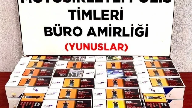 Kütahya'da 500 paket makaron ele geçirildi